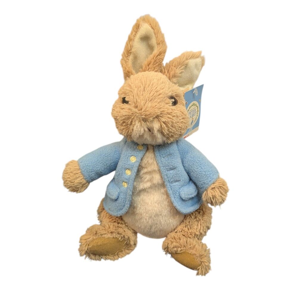 GUND Peter Rabbit Plush 7" Beatrix Potter Blue Jacket Easter Bunny Holiday Decor